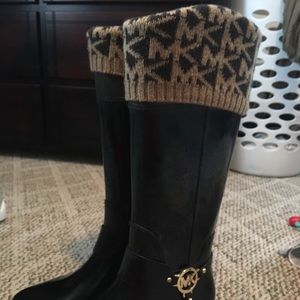 Micheal Kors rain boots with sock inserts